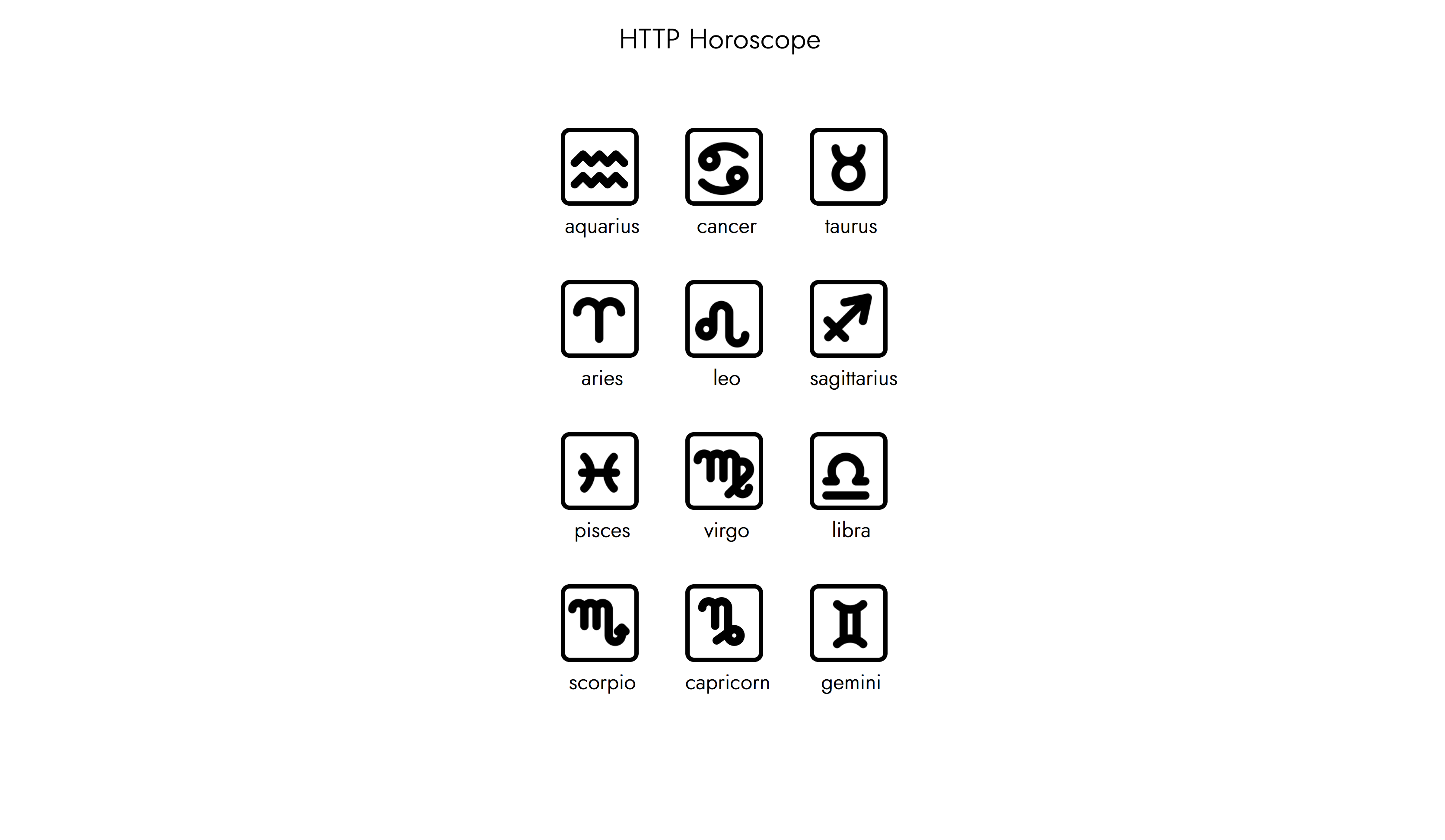 HTTP Horoscope
