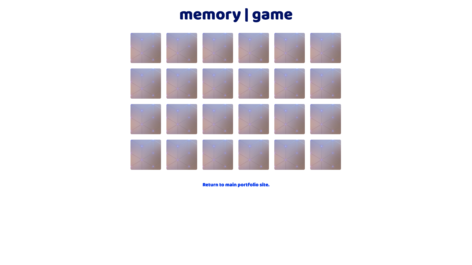 Javascript memory game